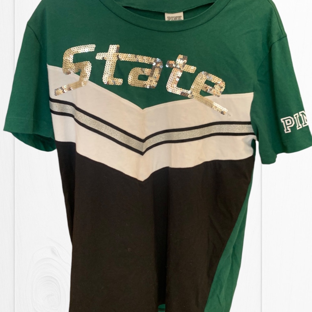 PINK Victoria Secret Michigan State University T-Shirt NWT XS
